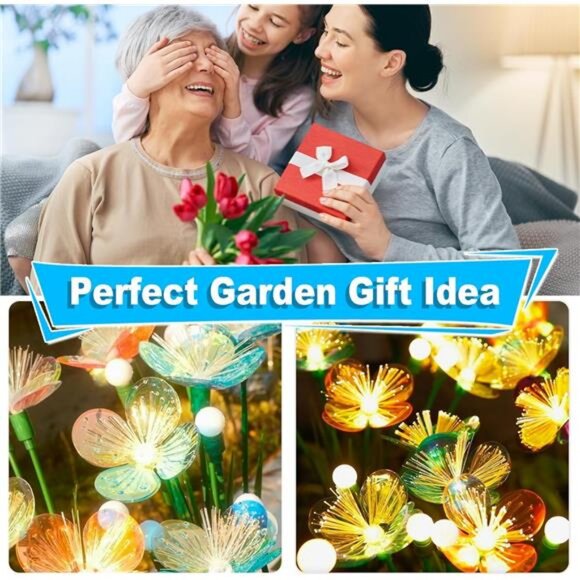 Solar Swaying Garden Lights – Upgraded Flower & Firefly Lights with Larger Solar - Picture 6 of 7